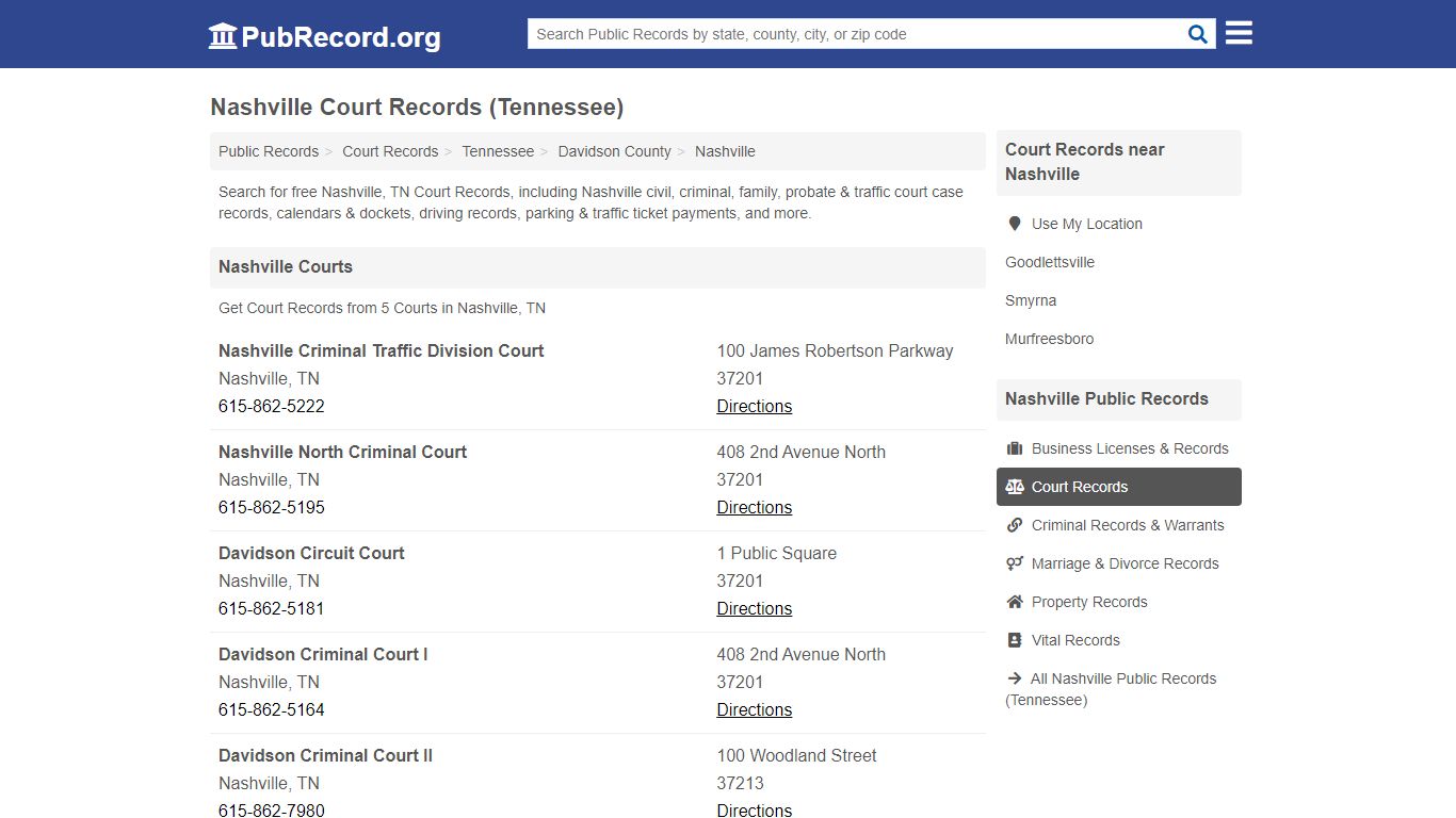 Free Nashville Court Records (Tennessee Court Records)